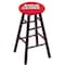 Holland Bar Stool Co Maple Counter Stool, Dark Cherry Finish, Louisiana-Lafayette Seat RC24MSDC - alternate 1
